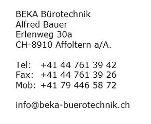 Adresse, Telefon, Fax, Email